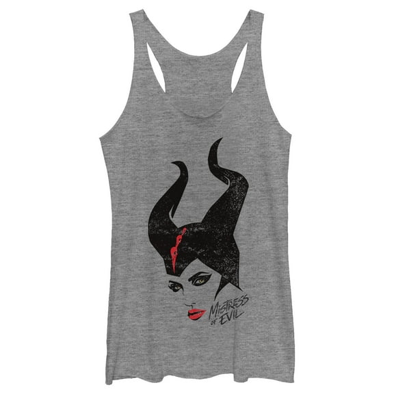 Women's Maleficent: Mistress of All Evil Crown Racerback Tank Top Gray Heather X Small