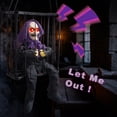 thumbnail image 3 of Magotan Screaming Animated Halloween Decorations, Outdoor Indoor Hanging Spooky Halloween Decoration, Scary Pumpkin Ghost Cage with Motion Sensor, 3 of 9