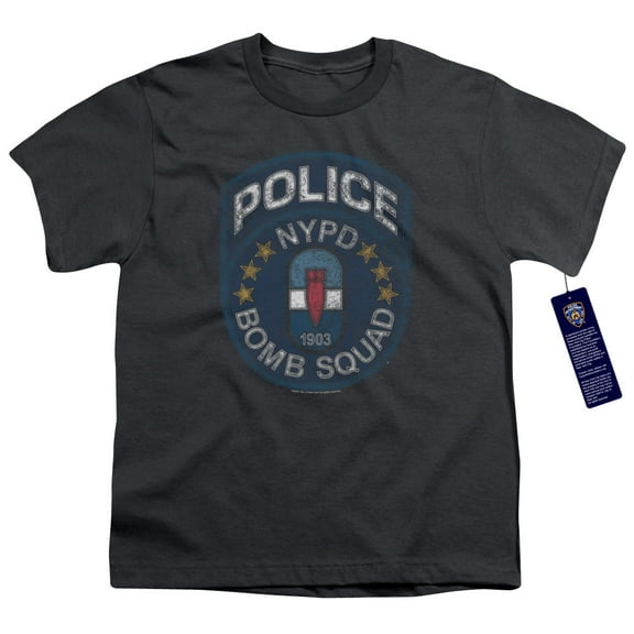 New York City Bomb Squad Youth 18/1 T-Shirt Charcoal