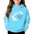 thumbnail image 3 of Gyujnb Youth Athletic Hoodie with Mixed Football Graphic Print for Fall Winter Versatile Stylish Outdoor Wear (Little Boys,Big Boys),3-4 Years, 3 of 4