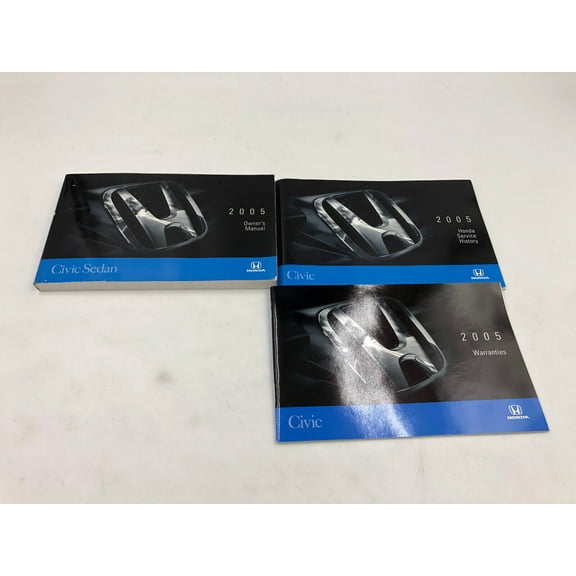 2005 Honda Civic Sedan Owners Manual Handbook Set OEM K03B03005