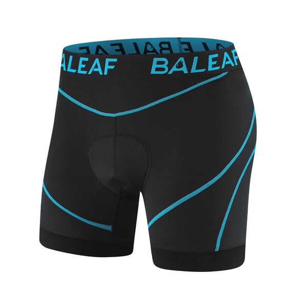 baleaf Men's 5D Padded Bike Underwear Cycling Shorts Anti Slip Mountain Biking Riding Bicycle MTB Gear Liner Black/Blue L