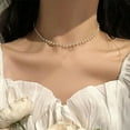 thumbnail image 5 of EcoNesxp Collier Rond Imitation Perle Collier de Mariage Nuptial Perle Collier Blanc 4 mm Collier de Mariage Nuptial Perle Collier Rond Imitation Perle 4 mm, 5 of 5