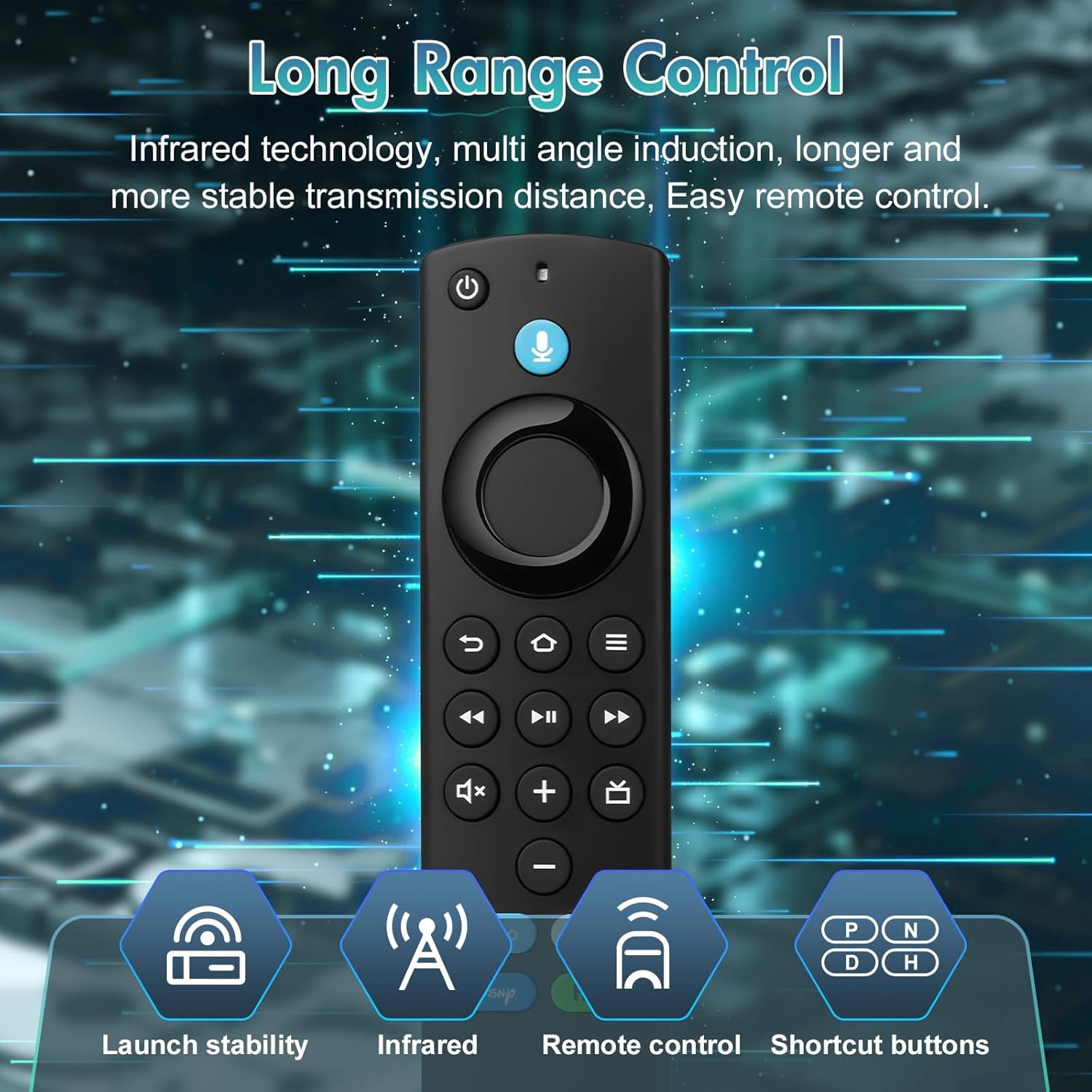 Replacement Voice Remote Control for Fire Smart TVs , Compatible with FireStick 2nd/3rd Gen/Lite/HD, TV Stick 4K 1st/2nd Gen/Max/Plus, TV Cube 1st/2nd/3rd Gen, Insignia/TCL/Pioneer Fire Smart TVs