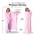 thumbnail image 4 of Manta portátil Super Blanky para mujeres y hombres, color rosa bebé, 4 of 8