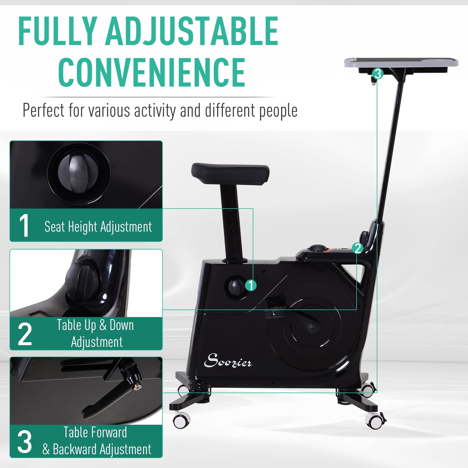 soozier stationary exercise bike