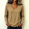 thumbnail image 6 of Long Sleeve Shirts for Women Fall Outfit 2026 Fashion Casual T Shirt V Neck Basic Loose Tunic Tops XL, 6 of 7