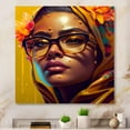 thumbnail image 2 of Designart Stylish Arabic Woman With Floral Hijab IV Canvas Wall Art, 2 of 5