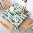 thumbnail image 2 of Light Green Christmas Tree Pattern Square Tablecloth,Waterproof Square Table Cover,Wipeable Spillproof Washable Table Cover for Home Kitchen Party Decor 52"x52"(132x132cm), 2 of 6