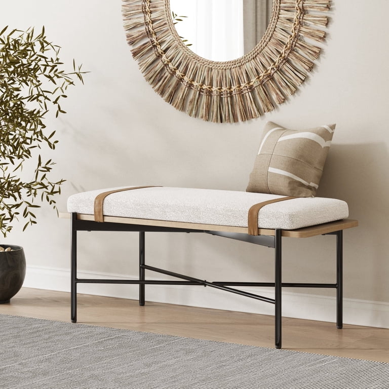 Nathan James Thatcher Entryway Bench with Removable Cushion photo 1