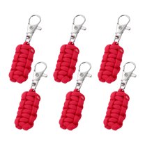 Uxcell Paracord Zipper Pull Polyester Replacement Woven Rope with Metal Clasp for Backpacks Red