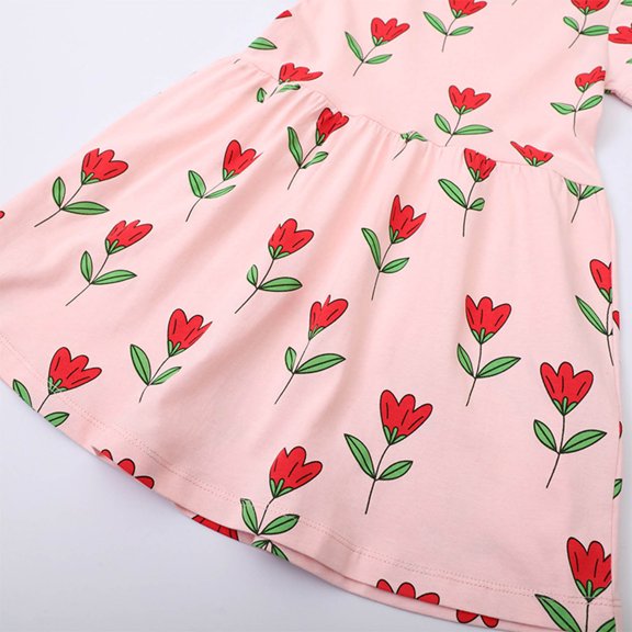 Vedolay Dresses Little Girl A-Line Dresses Bowknot Dress for Baby Girls Casual Toddler Girl Dresses for Party Girl Dress,Pink 6-12 Months