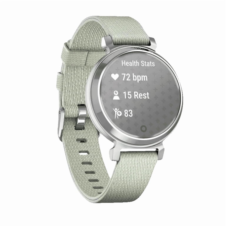 【美品】Garmin Lily 2 スマートウォッチ Sage Gray Garmin Lily 2 Classic, Silver with Sage Gray Nylon Band (Garmin