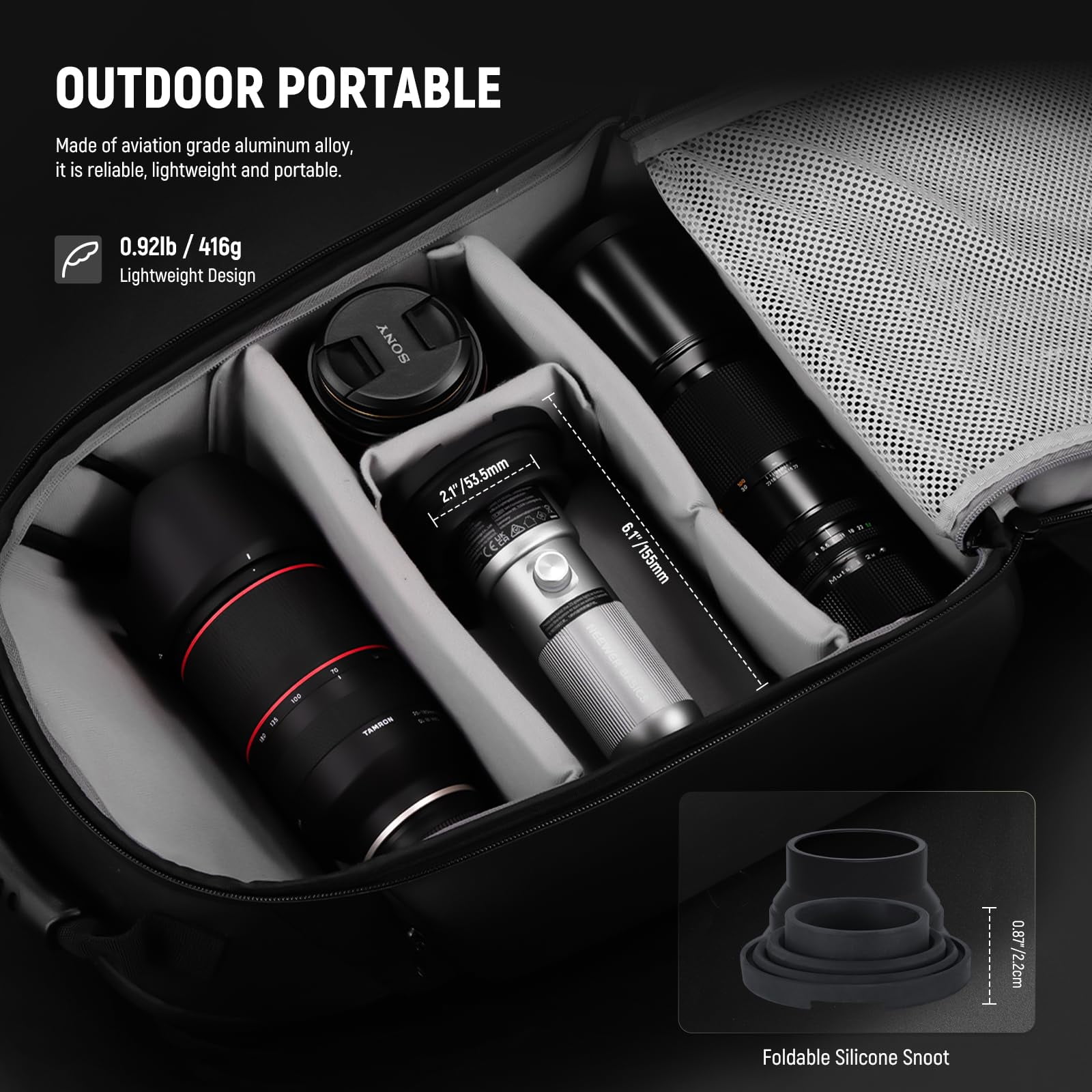 Neewer FL10 Rgb Photography Flashlight, 10W LED with 20 Gobo Filters & 4 Colors, CRI95+, 7500mAh for Studio/Video Lighting