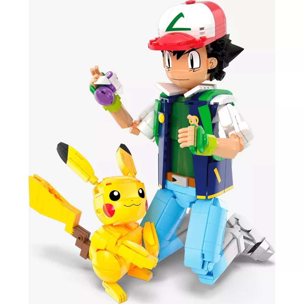 Mega Construx Pokemon Ash & Pikachu: Path to Victory Building Toy Kit for Collectors