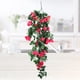 thumbnail image 2 of Flor artificial colgante, rosa para decoración del hogar y exteriores (roja), 2 of 7