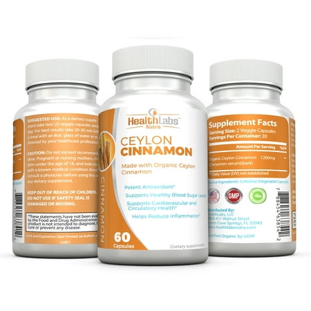 Organic Ceylon Cinnamon (3-Month Supply) – Blood Sugar Support, Reduce Inflammation and May Promote Natural Weight