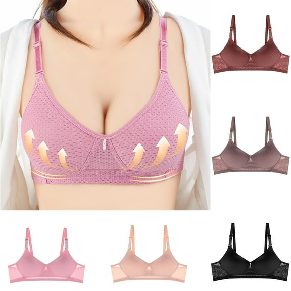Utoimkio Push Up Bras for Women No Underwire Full Coverage T Shirt Bras for Women Comfortable Breathable Everyday Bras