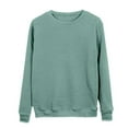 thumbnail image 5 of Feimerou Womens Sweatshirts Plus Size Round Neck Long Sleeve Shirts for Women Solid Color Loose Comfort Basic Spring Pullover Tops, 5 of 5