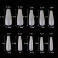 thumbnail image 4 of HLONK 500 Pcs Acrylic Natural False French Nail Tips with Case (10 Sizes White), 4 of 5