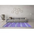 thumbnail image 3 of Ahgly Company Machine Washable Indoor Rectangle Oriental Blue Traditional Area Rugs, 7' x 9', 3 of 4