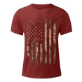 thumbnail image 4 of Pxiakgy Mens Independence Day Flag Is Fashionable Casual Soft And Comfortable Small Printed Cotton T Shirt With Rund Neck And Short Sleeves Top Red + XL, 4 of 4