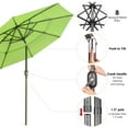 thumbnail image 6 of Yescom 10 Ft 3 Tier Patio Umbrella with Crank Handle Push to Tilt Garden Home, 6 of 11