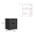 thumbnail image 2 of CoSoTower 2 Piece Bedroom Set, Nightstand + Dresser, Black, 2 of 6