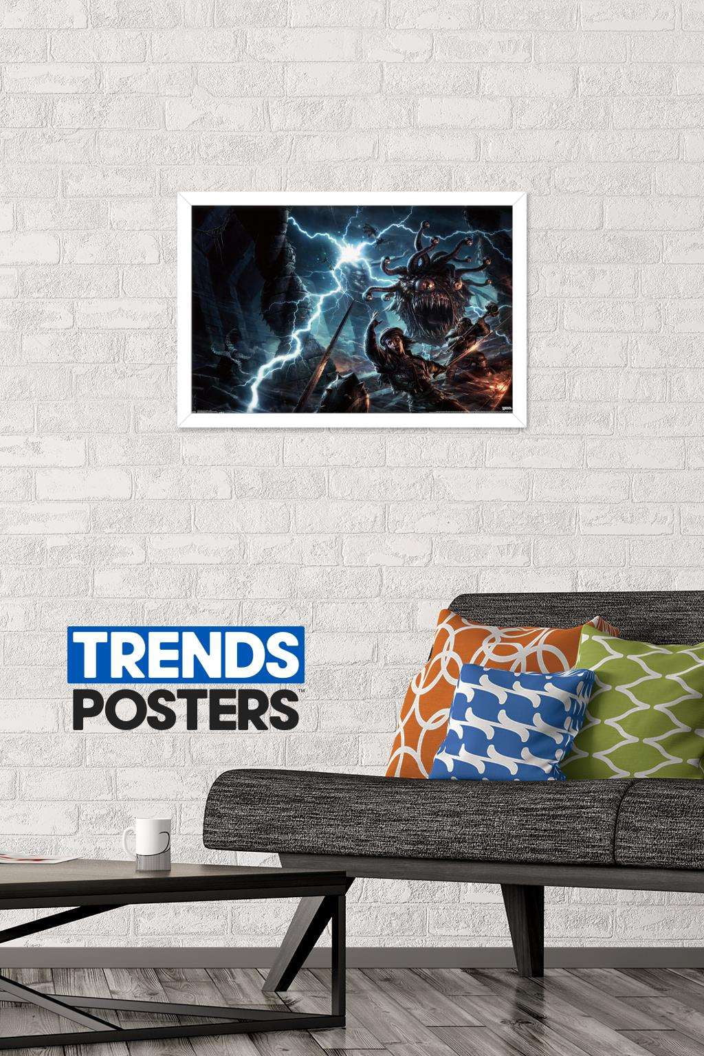 Dungeons and Dragons - Battle Wall Poster, 14.725" x 22.375", Framed