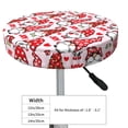 thumbnail image 4 of Haiem Christmas Gnome Print Cushion Round Bar Chair Seat Cover Bar Chair Cushion Covers Elastic Washable Bar Chair Cover,Protects from Scratches and Stains-12 inch, 4 of 7