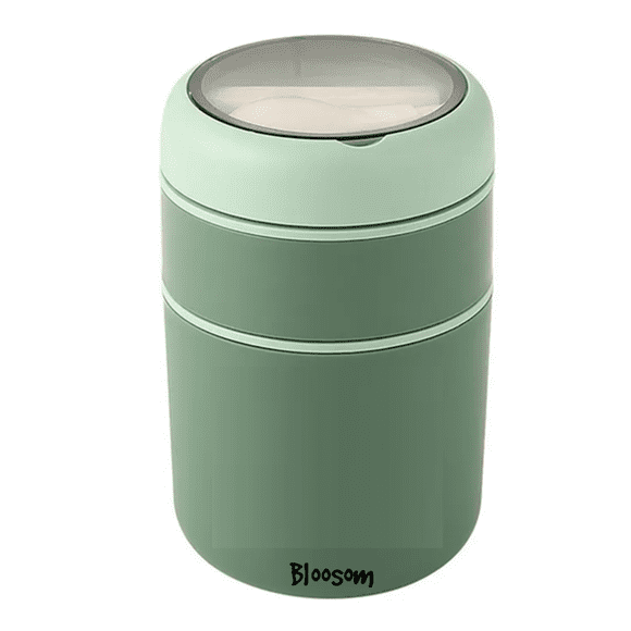 Lonchera Termica Bloosom Acero Inoxidable De 710ml Incluye Cuchara Verde