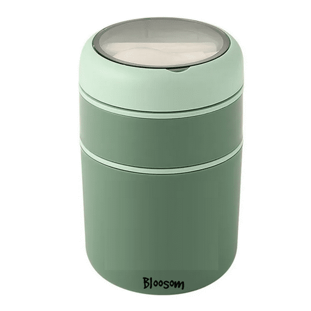 Lonchera Termica Bloosom Acero Inoxidable De 710ml Incluye Cuchara Verde