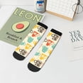 thumbnail image 7 of Fuzoiu Vintage Cup Print Adult Socks, Crew Moisture-wicking Socks, Unisex Cushion Crew Socks,Casual Sports Ankle Socks, 7 of 7