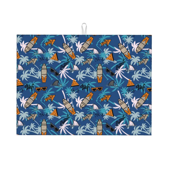 Balery Hawaiian Style Alfombrilla de Secado para Cocina, 18x24 Pulgadas, Súper Absorbente para Platos y Encimeras