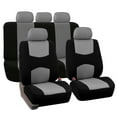 9 Pcs Car Seat Covers Split Bench Cover Full Seat Cover Beige Universal