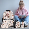 thumbnail image 2 of KUIFORTI Bow Horse Lightweight Kids Backpack Set 4Pcs with Lunch Bag Pencil Case Water Bottle Holder for Elementary Middle School Students Back to School Supplies Gifts, 2 of 7