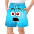 thumbnail image 1 of EGNMCR Children's Pocket Shorts Drawstring Elastic Printed Casual Swim Trunks five point pants, 1 of 8