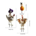 thumbnail image 2 of 2025 New Metal Halloween Skeleton Riding Chicken Stake, Whimsical Spooky Outdoor Decor | Garden, Yard, Lawn Halloween Decoration,A,1PC, 2 of 6
