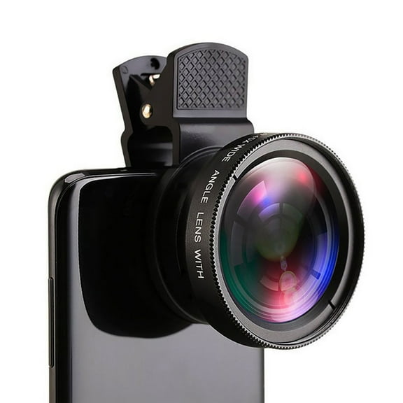 2 Functions Mobile Phone Lens 0.45X Wide Angle Len and Macro HD Camera Lens for iPhone for Android Phone