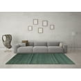 thumbnail image 3 of Ahgly Company Indoor Square Abstract Light Blue Modern Area Rugs, 7' Square, 3 of 4