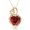 Colorname Misc: January, variant on Solid 14k Beautiful Yellow Gold Dual Love Heart shaped Cubic Zirconia Pendant Necklace (12 Colors) (may)-Pendant for Wom