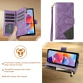 thumbnail image 3 of for Samsung Galaxy Z Fold 7 Case Zipper Wallet with 9 Card Holder, for Women Men, Strap Wristlet Wristband Magnetic Closure Kickstand Phone Cover for Samsung Galaxy Z Fold 7 5G, Purple, 3 of 7