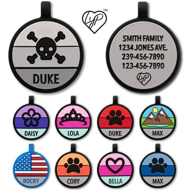 ZMLEVE Soundless Pet Tag Designer Deep Engraved Silicone