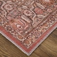 thumbnail image 4 of HomeRoots 515158 10 x 14 ft. Red Tan & Pink Floral Power Loom Rectangle Area Rug, 4 of 5