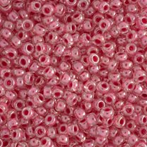 John Bead Czech Glass Seed Beads 8/0 (24g) Transparent Crystal Redlined
