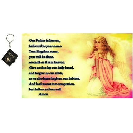 - The Lord's Prayer Mouse Pad with Key Chain Bible Angel Praying Mouse Pad, MP283