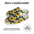 thumbnail image 6 of KLL Sunflowers Pattern Adult Unisex Cozy Slippers,Fuzzy Slip-on Slippers TPR Sole Slippers Comfort Plush Home Footwear for Indoor & Outdoor-11, 6 of 7