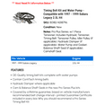 thumbnail image 2 of Timing Belt Kit and Water Pump - Compatible with 1997 - 1999 Subaru Legacy 2.5L H4 1998, 2 of 2