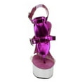 thumbnail image 4 of E-609-Geneva, Womens 6" Pointed Stiletto Sandal. 11 / Fuchsia, 4 of 6