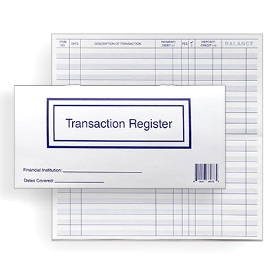 1 High Quality Checkbook Transaction Registers 2019-2021 
